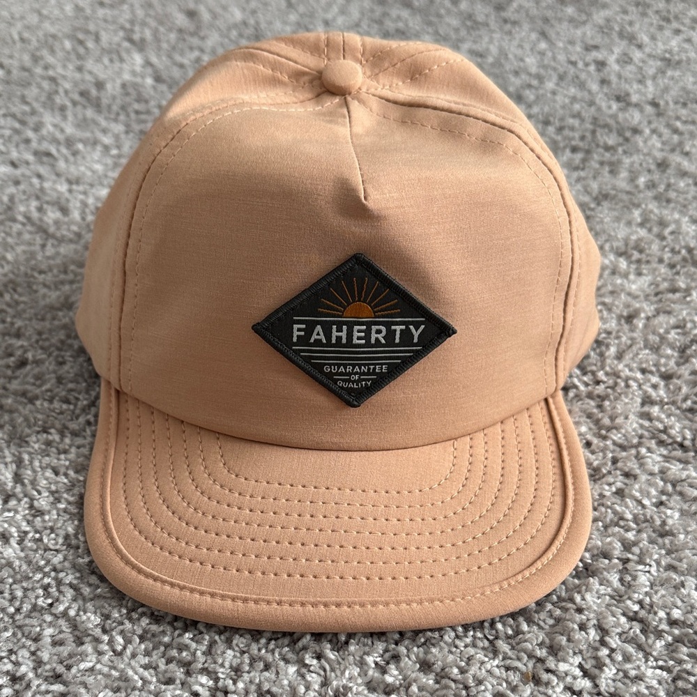Faherty All Day Cap in Peach